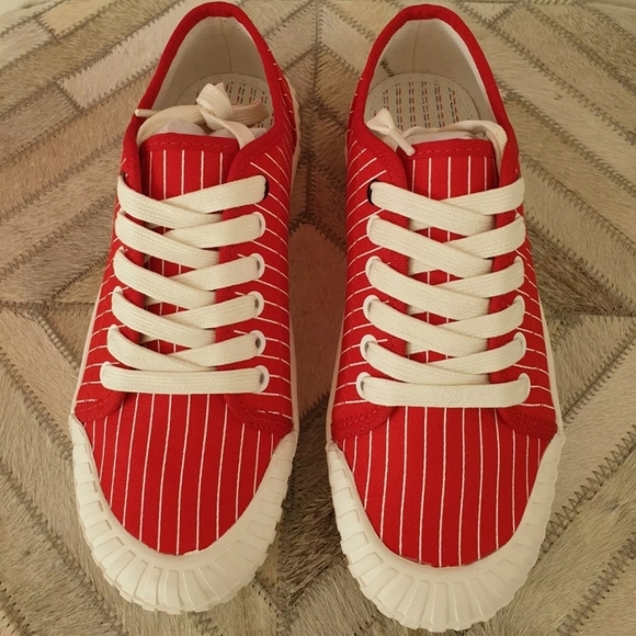 Good News Shoes Unisex Hurler Baseball Stripe Canvas Low-Tops Sneakers UK 4 37 - Picture 8 of 12